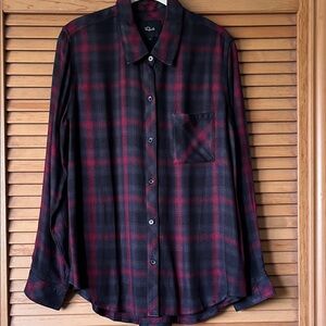 Rails Hunter Button-Up Shirt, Black Scarlet Ash, NWOT